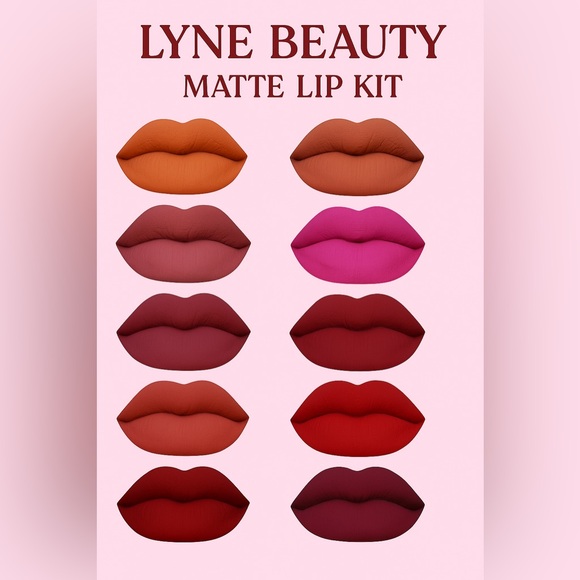 Matte Lipstick Kit Makeup Cosmetic Hyaluronic Acid Aloe Vera Pigment Sunscreen - Picture 15 of 16